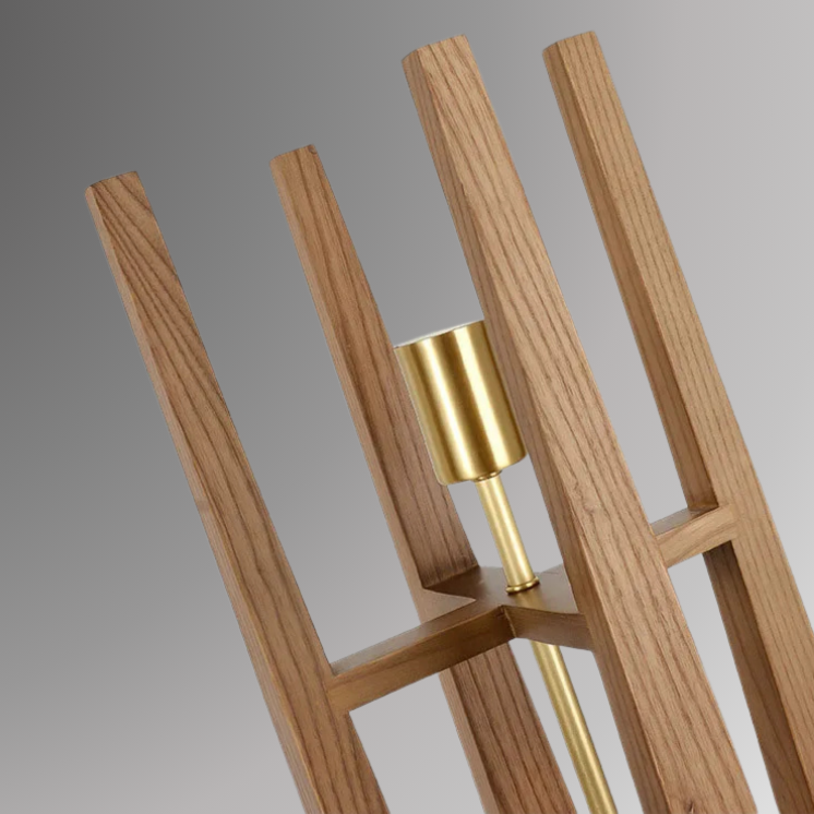 Detailed shot of Minari's wooden body with polished chrome body.