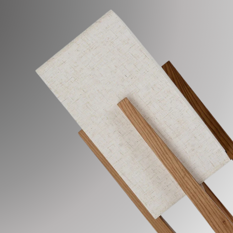 Detailed shot of Minari's cubed linen shade.