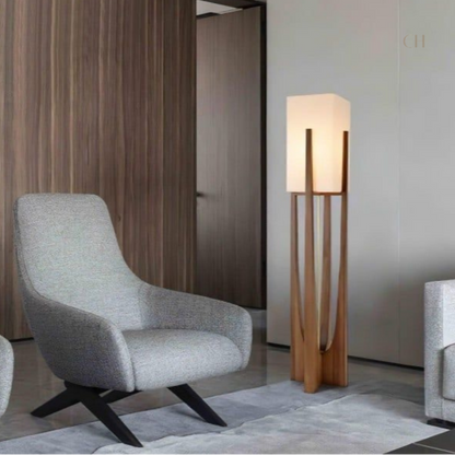 Minari, in a living room, paired with a grey chair.
